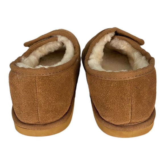 Lamo Open Toe Wrap Suede Slippers Shearling Lined Women's 9 XL Tried on only - Picture 5 of 11